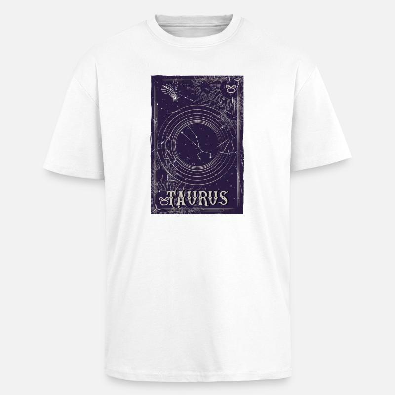 Taurus Sternbild Orbit Design - Oversized Heavyweight Unisex T-Shirt - Weiß