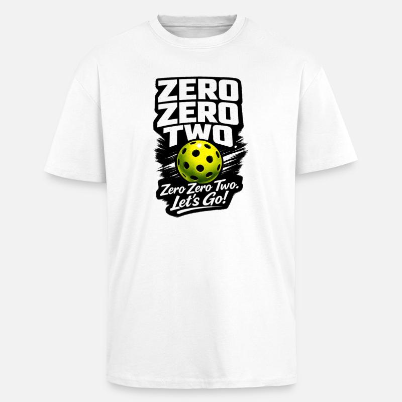 Zéro Zéro Deux – Allons-y Balle - T-shirt unisexe oversize épais - blanc