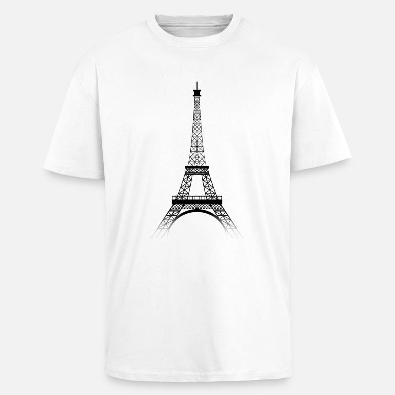 Tour Eiffel PARIS (black-transparence) - T-shirt unisexe oversize épais - blanc