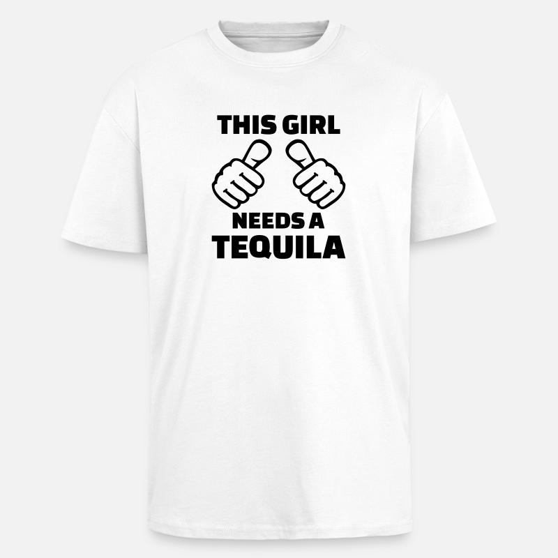 Tequila - Oversized Heavyweight Unisex T-Shirt - Weiß