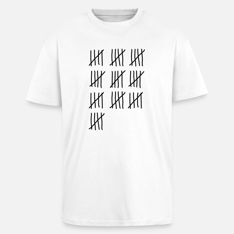 50e anniversaire - T-shirt unisexe oversize épais - blanc