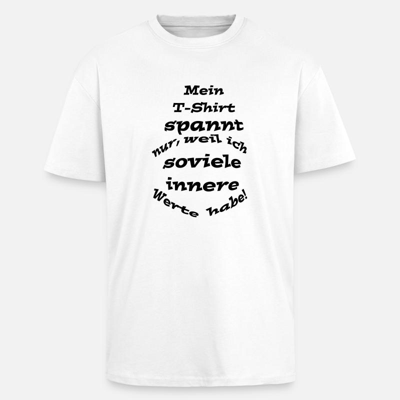 Innere Werte - Oversized Heavyweight Unisex T-Shirt - Weiß