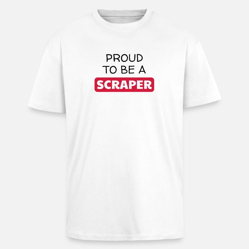 Scrapbooking / Scraper / Scrapeuse / Scrapeur - T-shirt unisexe oversize épais - blanc