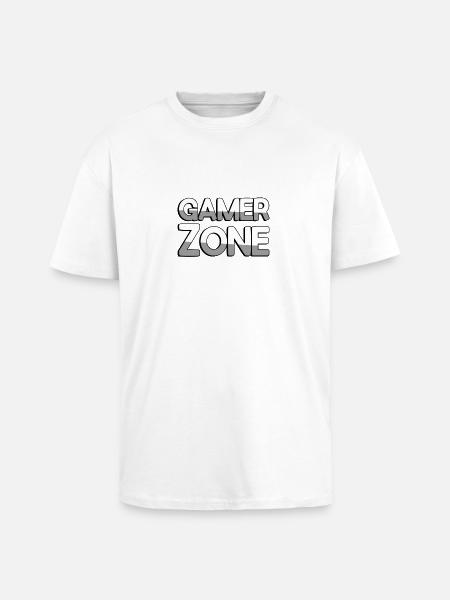 GAMER ZONE - Gaming - Oversized Heavyweight Unisex T-Shirt - Weiß
