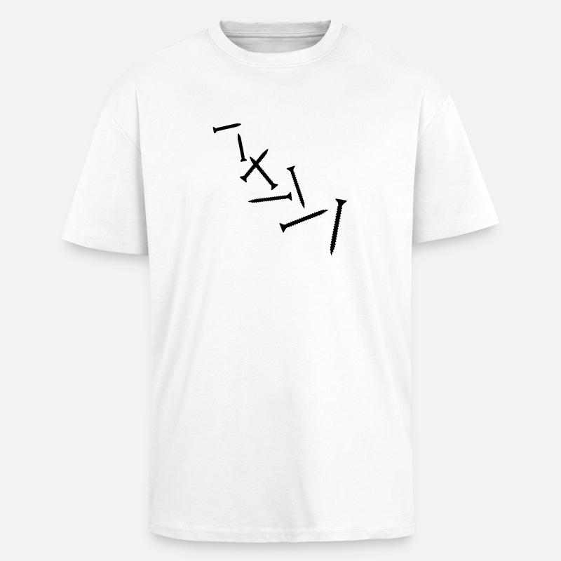 Schraube - Oversized Heavyweight Unisex T-Shirt - Weiß
