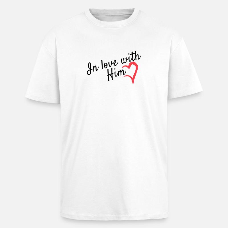 Kære partner look - Unisex oversized heavyweight t-shirt - hvid
