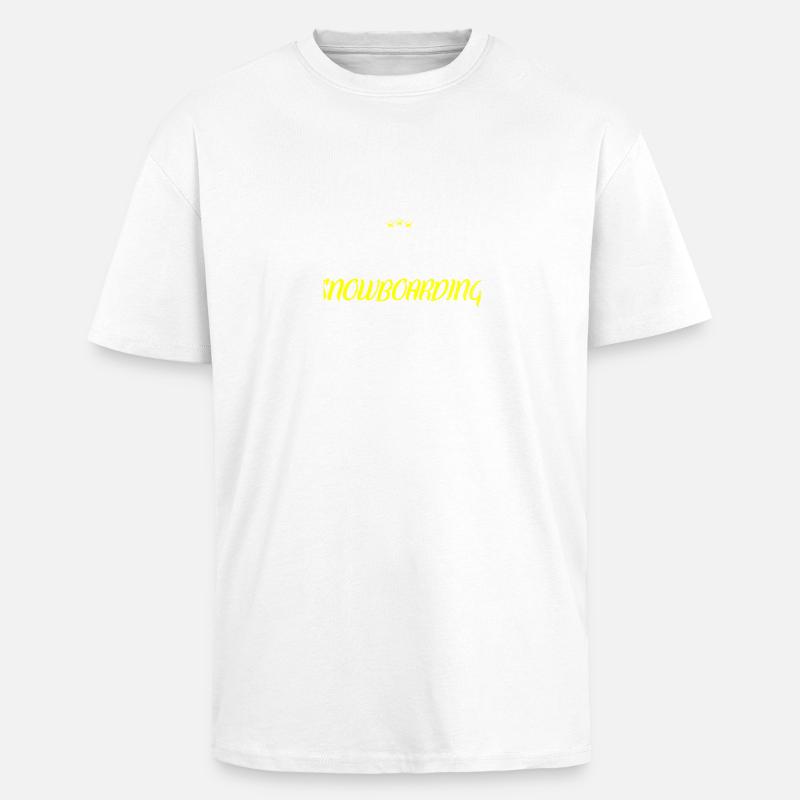 Distressed - BEST SNOWBOARDING UNCLE - Unisex Oversized Heavyweight T-shirt - white