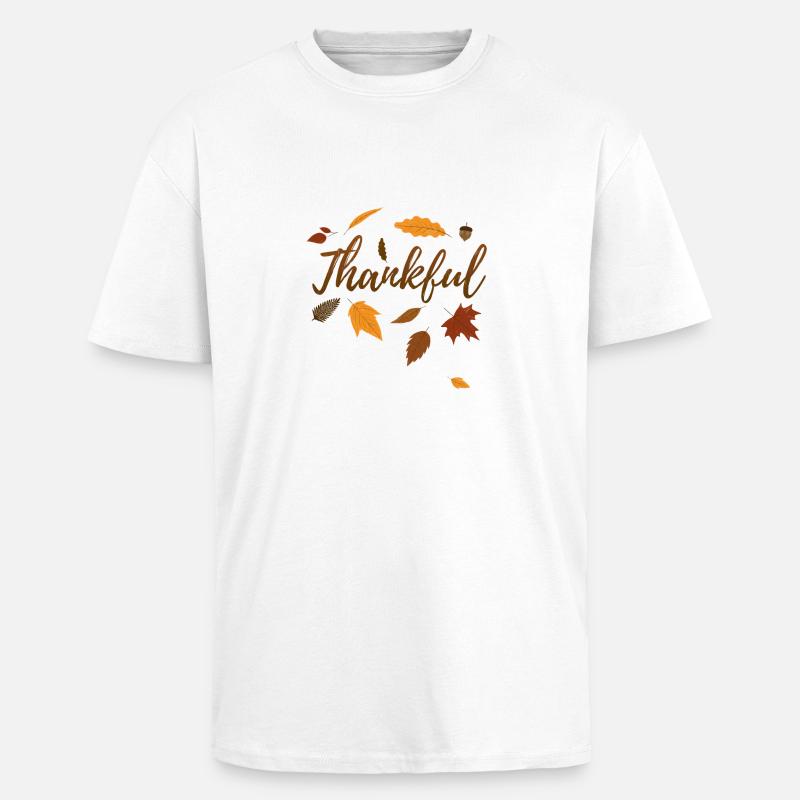 Dankbarer Herbst-Erntedankfest-Geschenk-Fall-Liebe - Oversized Heavyweight Unisex T-Shirt - Weiß