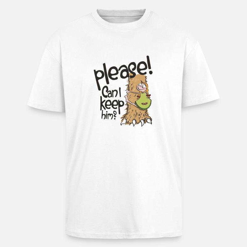 Can I keep him? - Oversized Heavyweight Unisex T-Shirt - Weiß