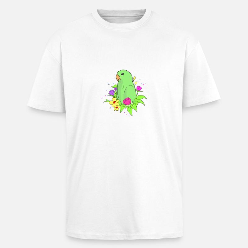 Dwarf Parrot Parakeet Parrots Inseparable - Unisex Oversized Heavyweight T-shirt - white