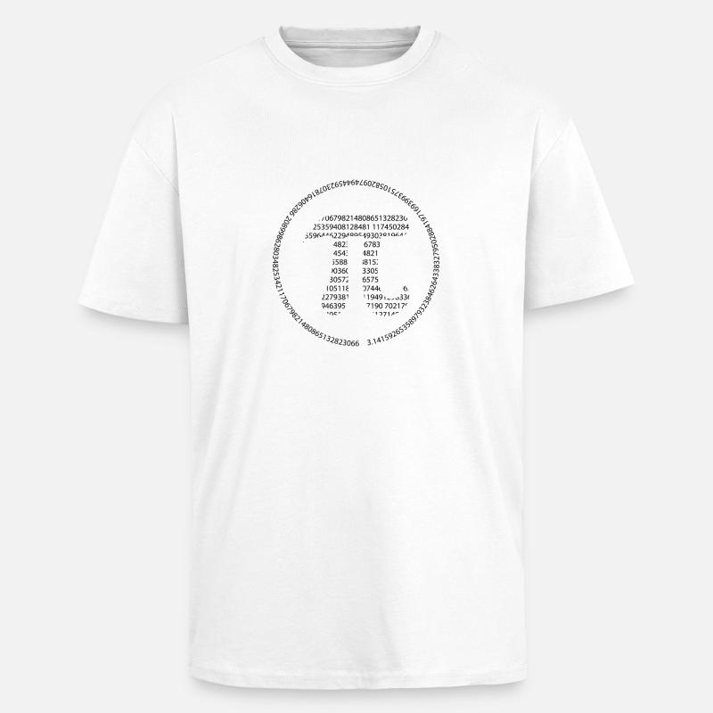 Pi - Pi Day - black - Heavy Oversized T-Shirt - white