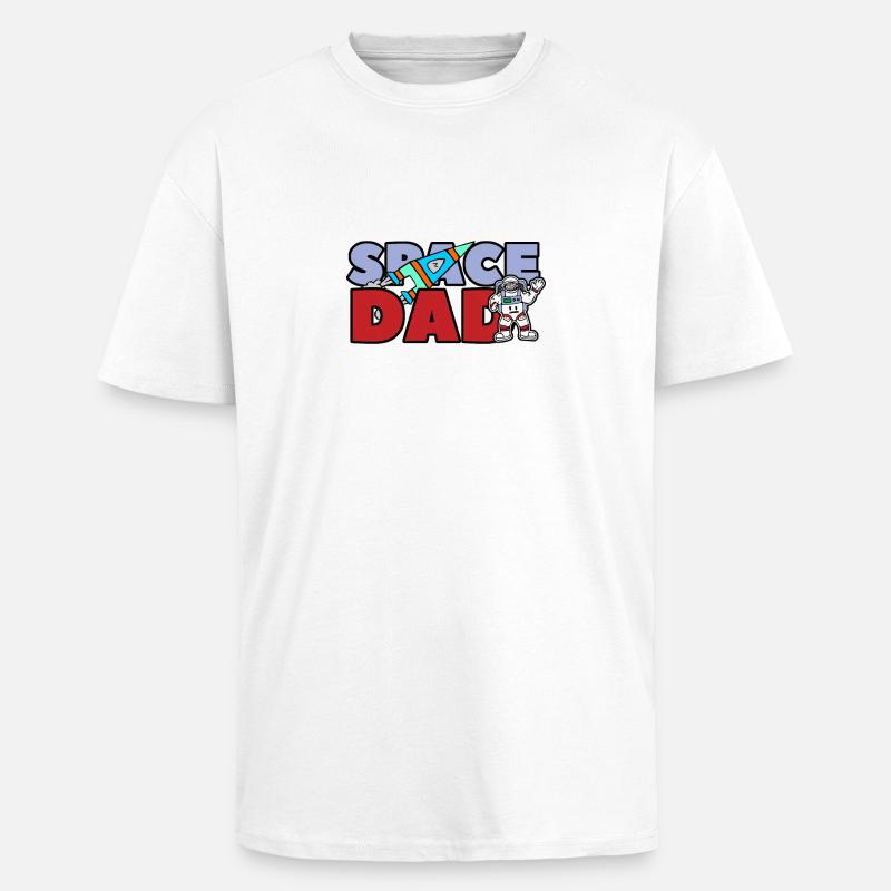 SPACE DAD - Oversized Heavyweight Unisex T-Shirt - Weiß