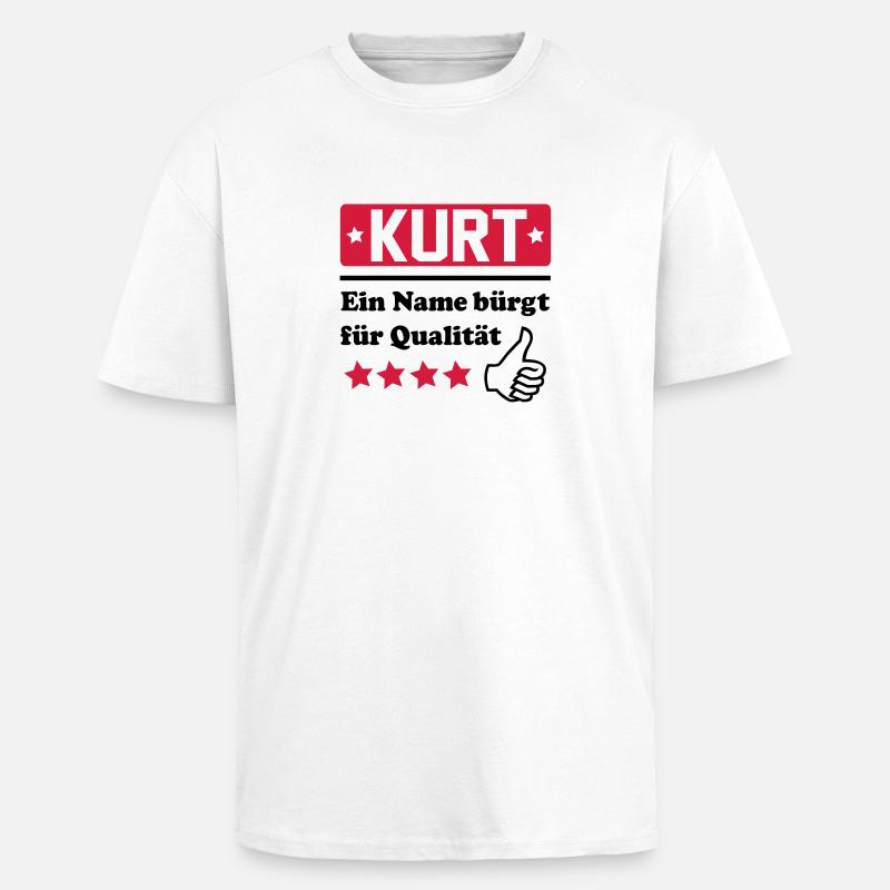 kurt - Oversized Heavyweight Unisex T-Shirt - Weiß