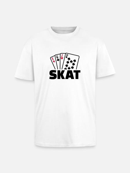 Skat - Oversized Heavyweight Unisex T-Shirt - Weiß