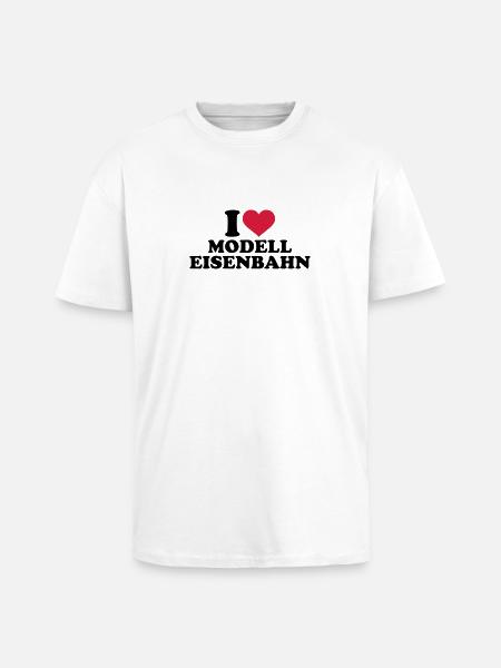 Modelleisenbahn - Oversized Heavyweight Unisex T-Shirt - Weiß