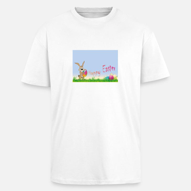Happy easter - Unisex Oversized Heavyweight T-shirt - white