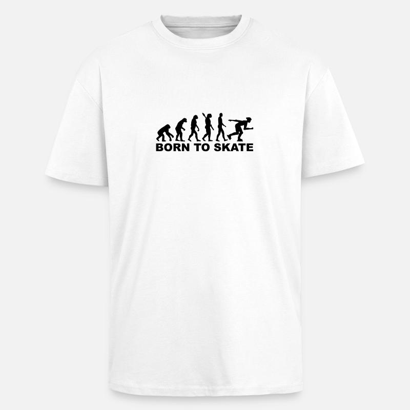 Evolution Inline Skating - Unisex Oversized Heavyweight T-shirt - white