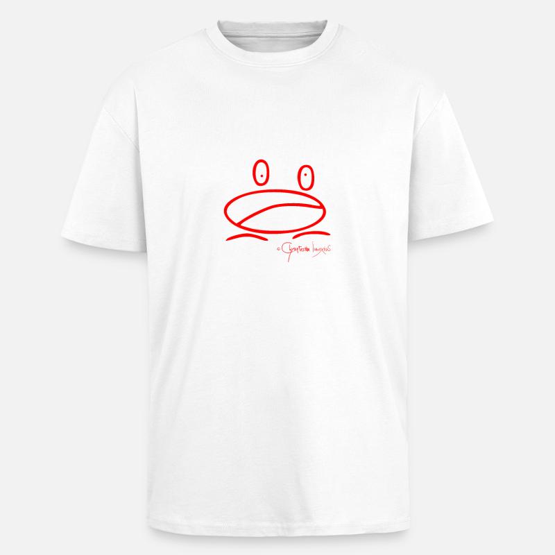 Froschmini - Ranunculus Oophagus - Oversized Heavyweight Unisex T-Shirt - Weiß