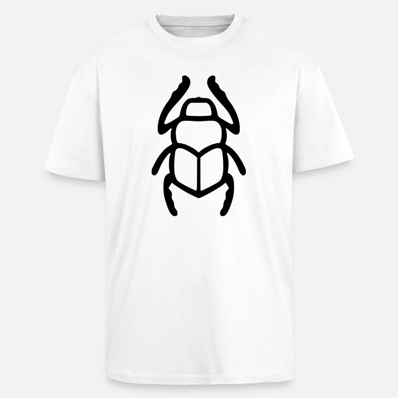 Skarabäus-Hieroglyphe - Oversized Heavyweight Unisex T-Shirt - Weiß