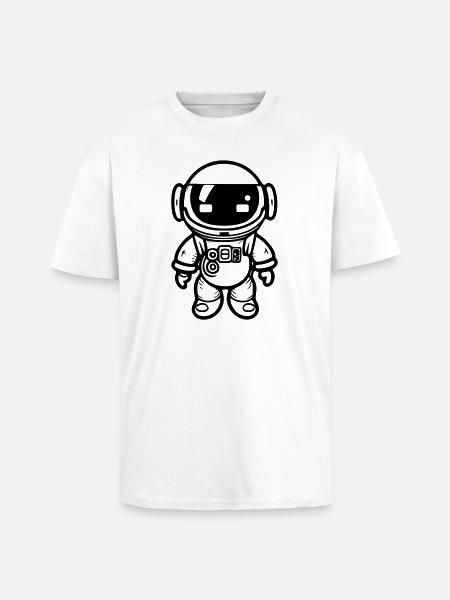 kleiner Astronaut - Oversized Heavyweight Unisex T-Shirt - Weiß