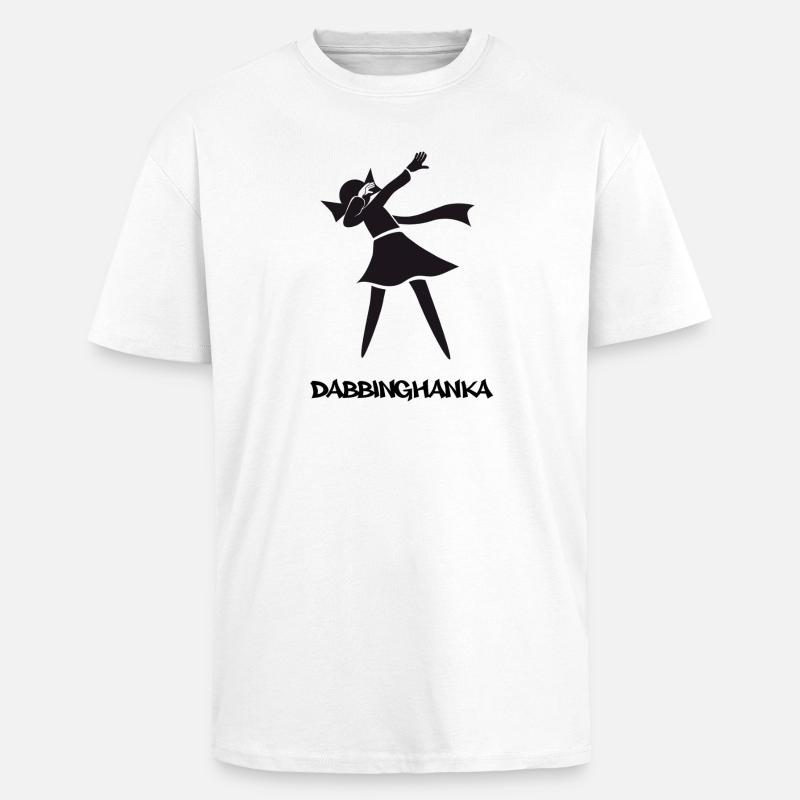 DABBING HANKA - Oversized Heavyweight Unisex T-Shirt - Weiß