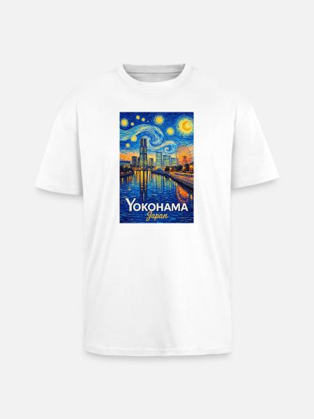 Yokohama, Japan - Unisex oversized heavyweight t-shirt - hvid
