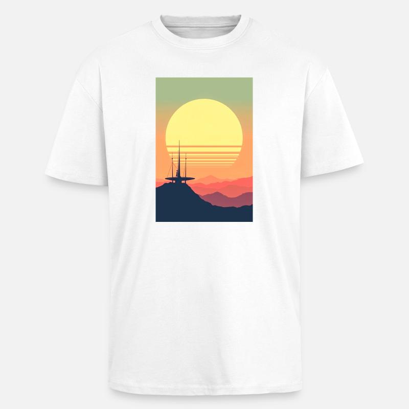 En ny tidsalder i rommet har begynt - Unisex oversized t-skjorte i kraftig kvalitet - hvit