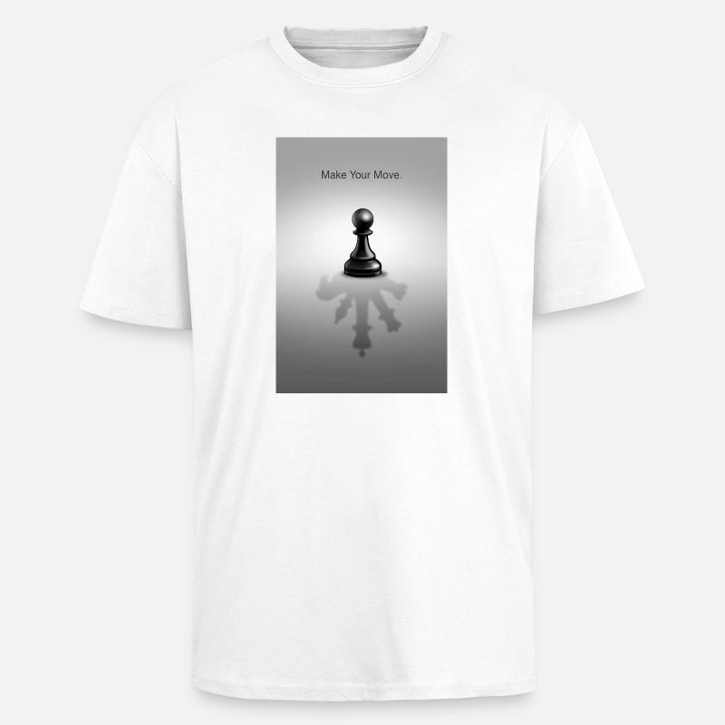 Make Your Move Minimal Mindset Design - Unisex Oversized Heavyweight T-shirt - white