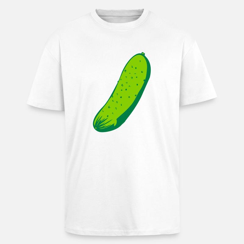 Gurke - Oversized Heavyweight Unisex T-Shirt - Weiß