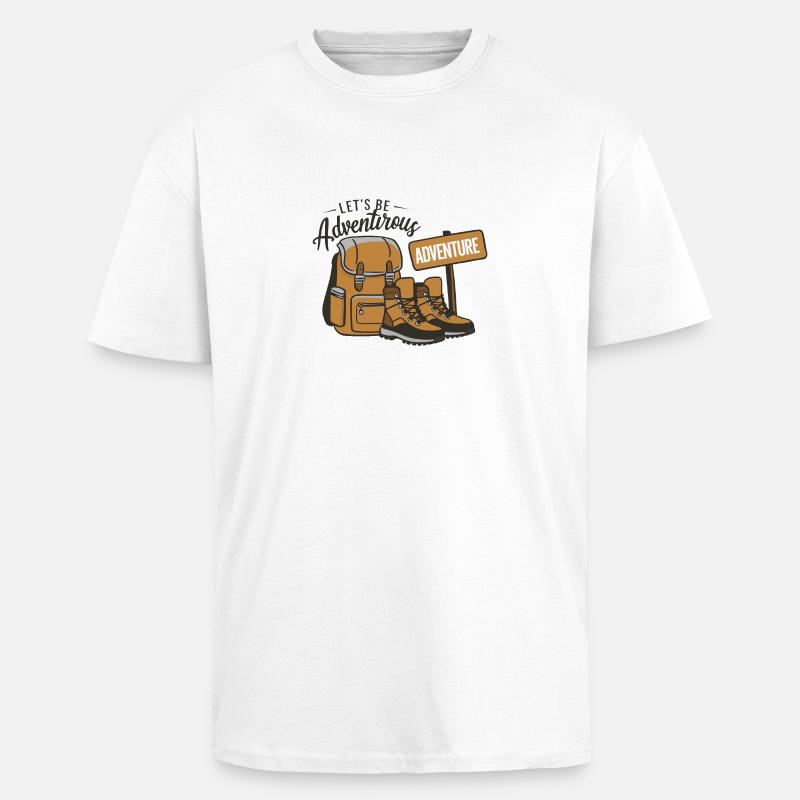 Lass uns abenteuerlich sein. - Oversized Heavyweight Unisex T-Shirt - Weiß