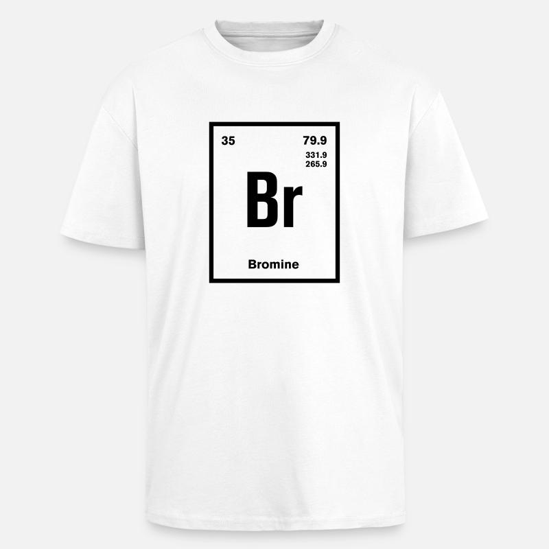 Brom - Oversized Heavyweight Unisex T-Shirt - Weiß