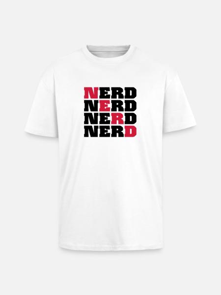 Nerd - T-shirt unisexe oversize épais - blanc
