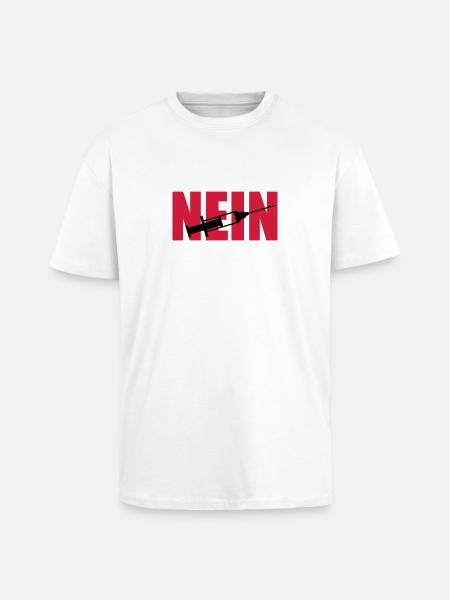 Nein Spritze - Oversized Heavyweight Unisex T-Shirt - Weiß