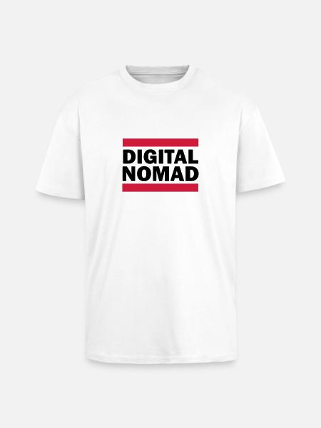 Digital Nomad - Unisex Oversized Heavyweight T-shirt - white