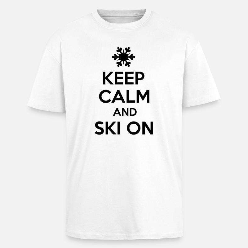 Ski - T-shirt unisexe oversize épais - blanc