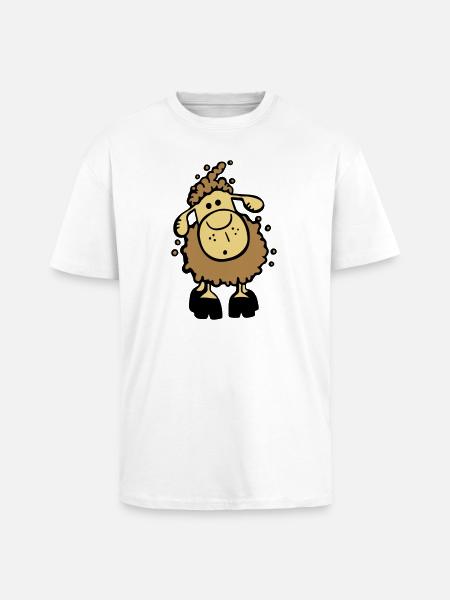 Cute Sheep - Unisex Oversized Heavyweight T-shirt - white