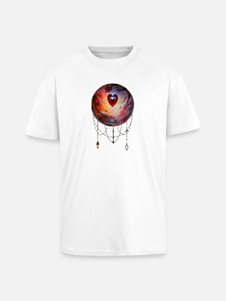 Das Herz des Universums - Oversized Heavyweight Unisex T-Shirt - Weiß
