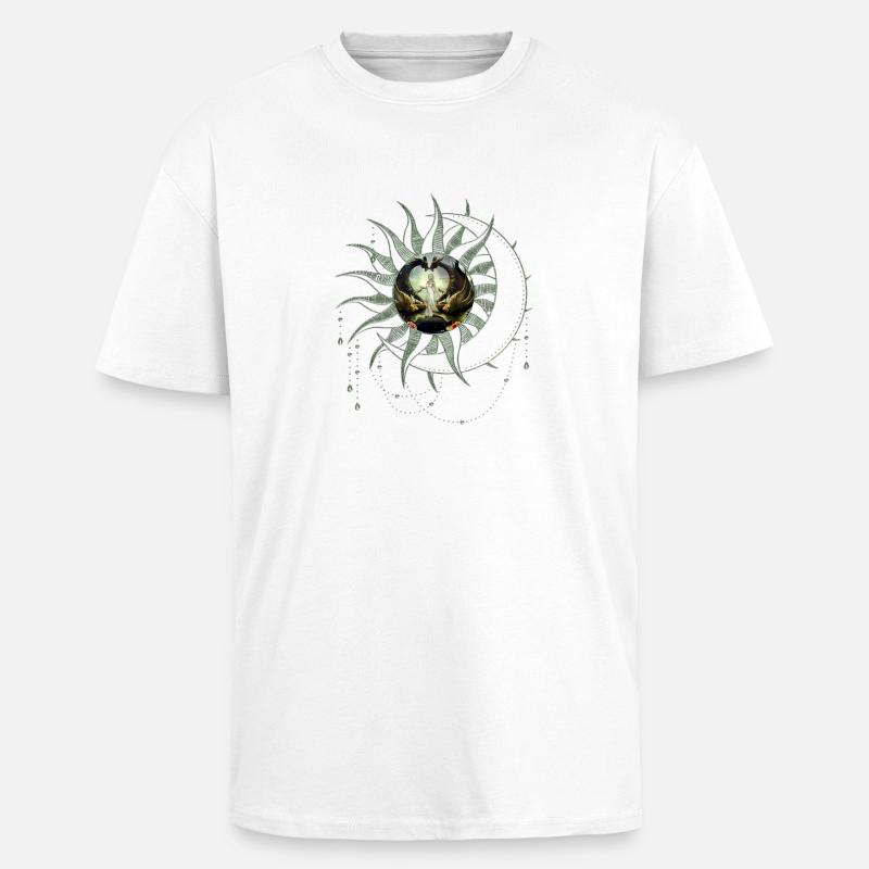 Wunderbare Fee am Drachentor - Oversized Heavyweight Unisex T-Shirt - Weiß