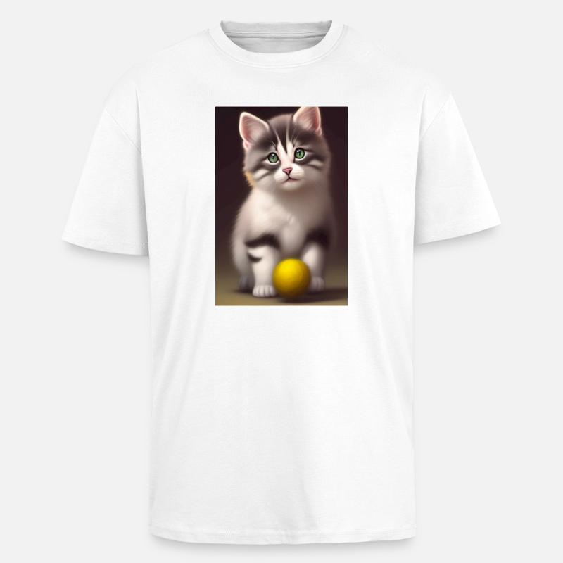 Baby Katze - Oversized Heavyweight Unisex T-Shirt - Weiß
