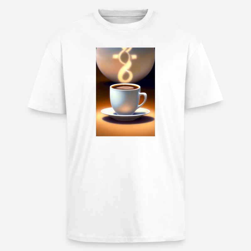 Kaffee, Kaffeebohnen - Oversized Heavyweight Unisex T-Shirt - Weiß