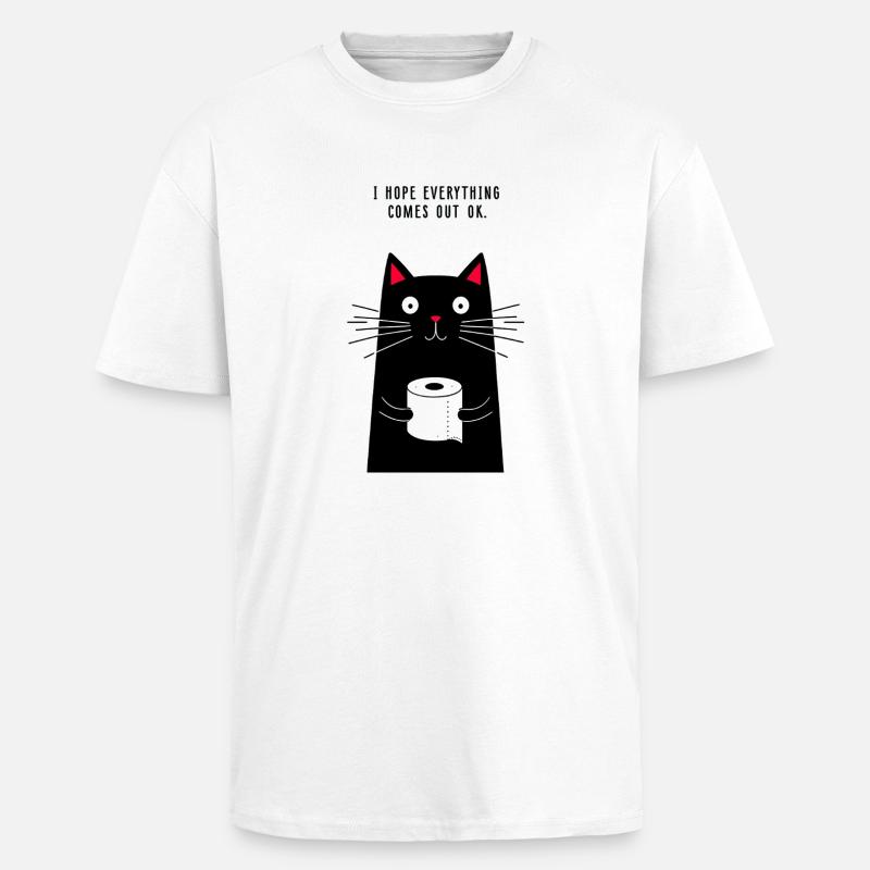 Ich hoffe, es geht gut - Oversized Heavyweight Unisex T-Shirt - Weiß