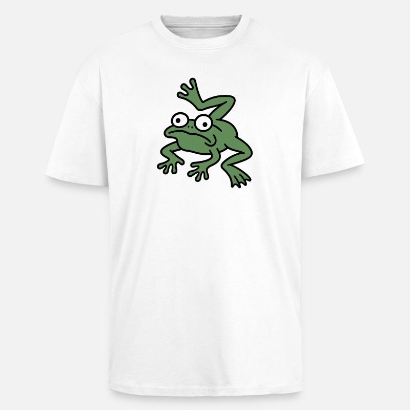 Cuisse de grenouille Derpy - T-shirt unisexe oversize épais - blanc