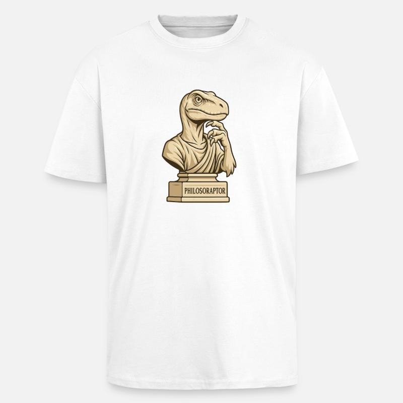 Philosoraptor - T-shirt unisexe oversize épais - blanc