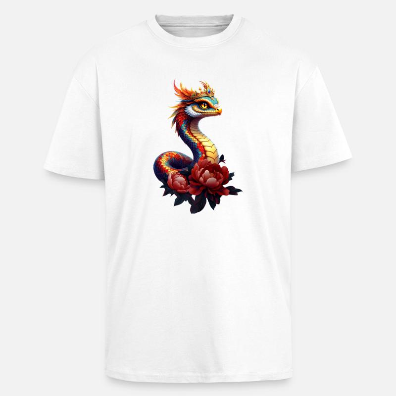 Véritable serpent étoile de l’univers. - T-shirt unisexe oversize épais - blanc