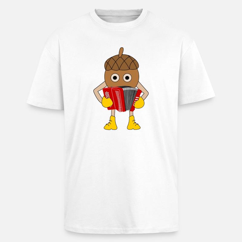 Knopf Akkordeonmutter - Oversized Heavyweight Unisex T-Shirt - Weiß