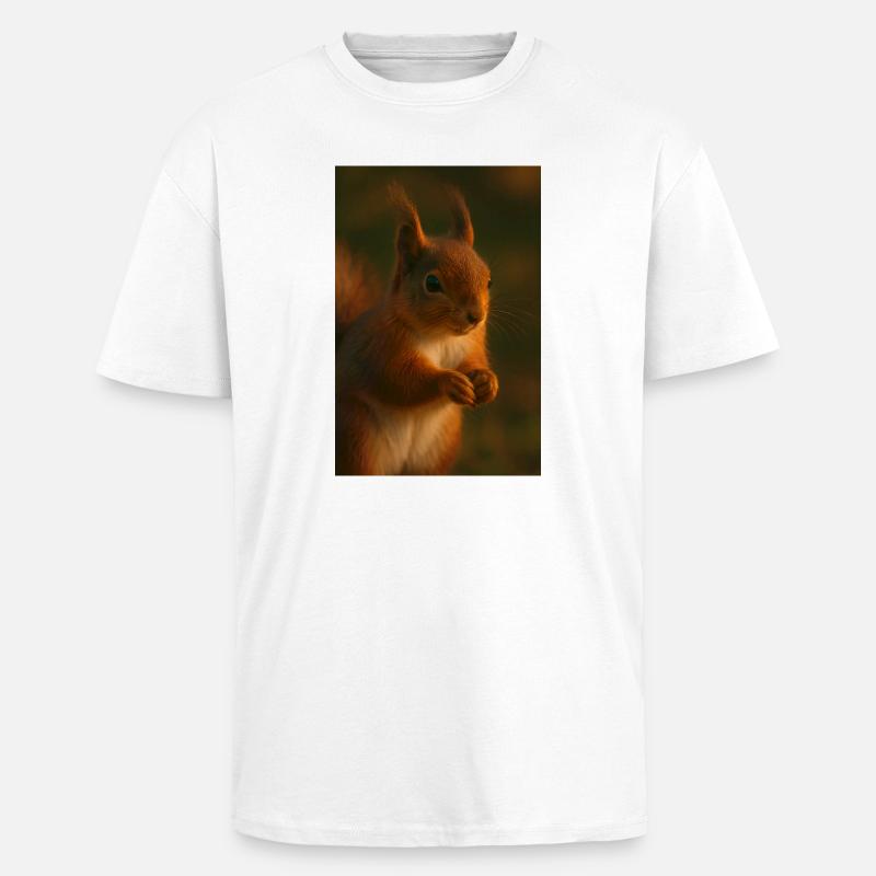 Tiere - Eichhörnchen - Oversized Heavyweight Unisex T-Shirt - Weiß