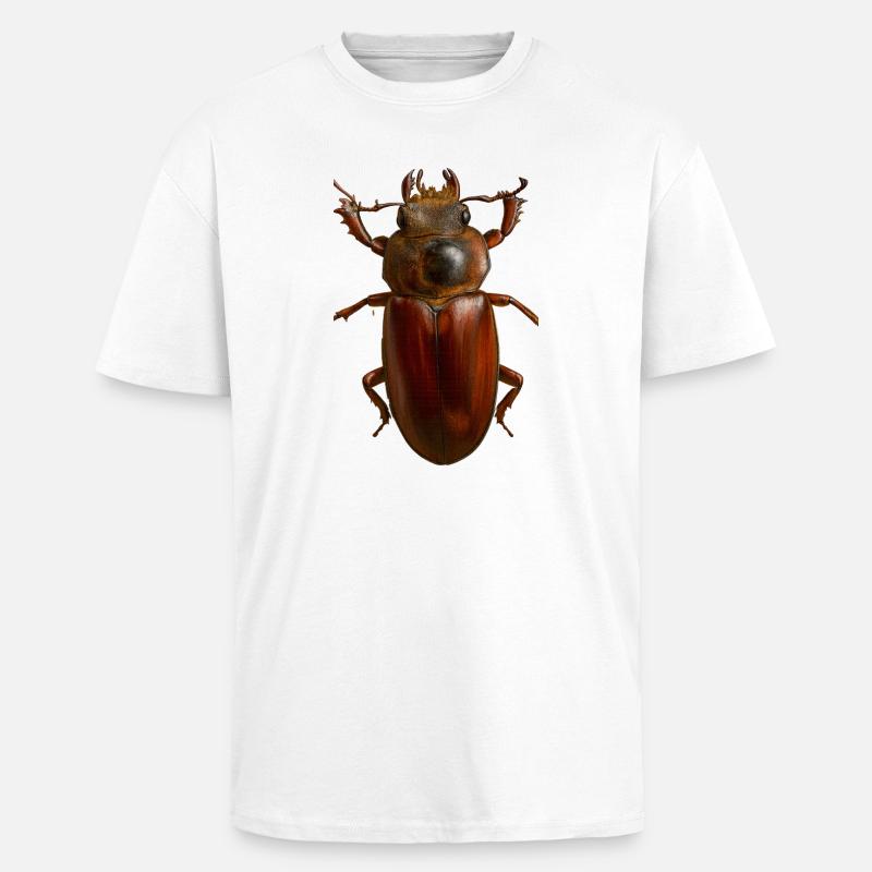 Bronze Bug Crest - Unisex Oversized Heavyweight T-shirt - white