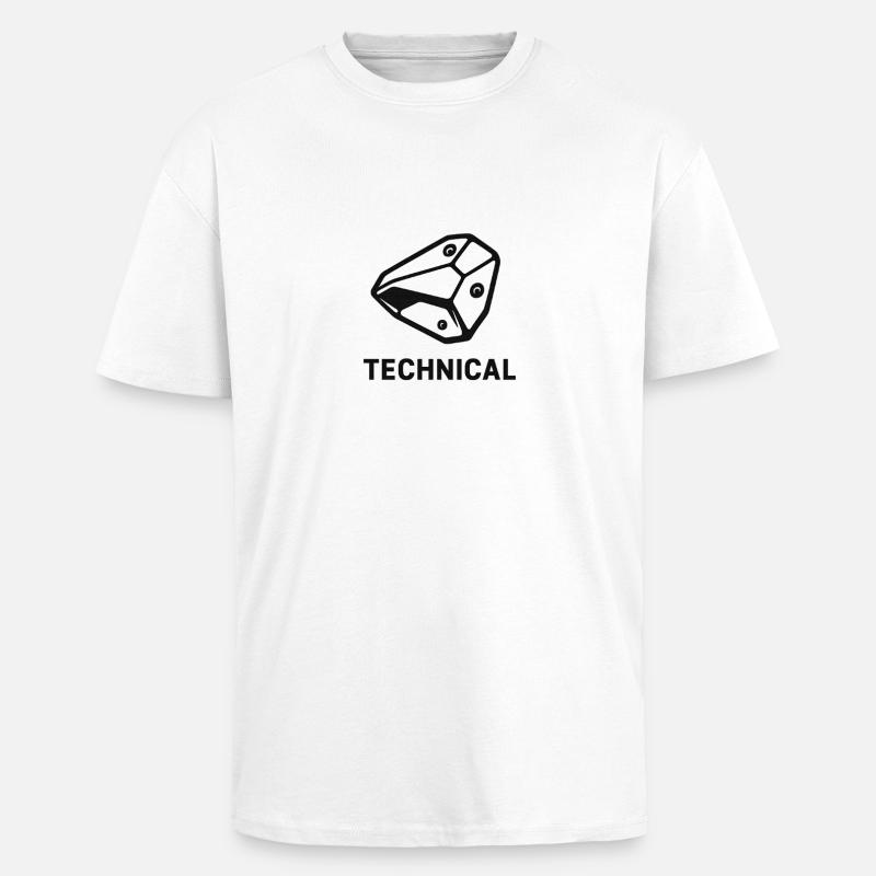 Technikal Boulder - Oversized Heavyweight Unisex T-Shirt - Weiß