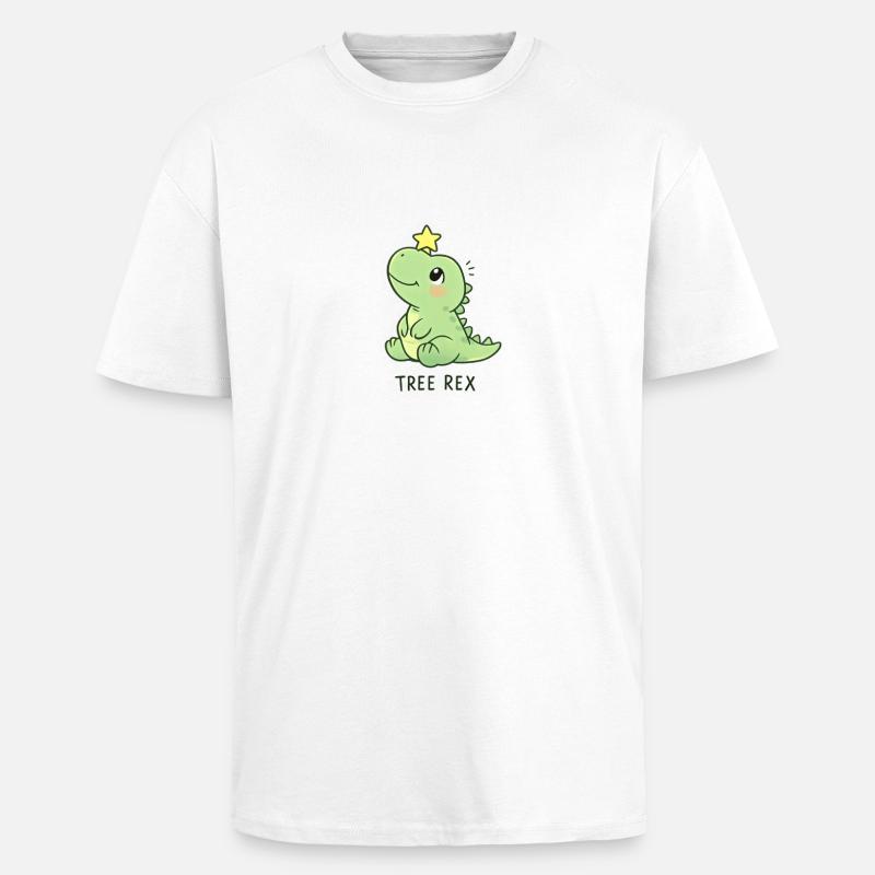 Tree Rex Dinosaurier T-Rex - Oversized Heavyweight Unisex T-Shirt - Weiß