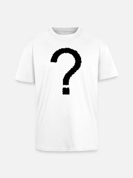 point d'interrogation - T-shirt unisexe oversize épais - blanc